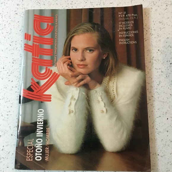 Katia Knitting Pattern Book 57 Sweaters Autumn Winter in English and Spanish #21 - Picture 4 of 12